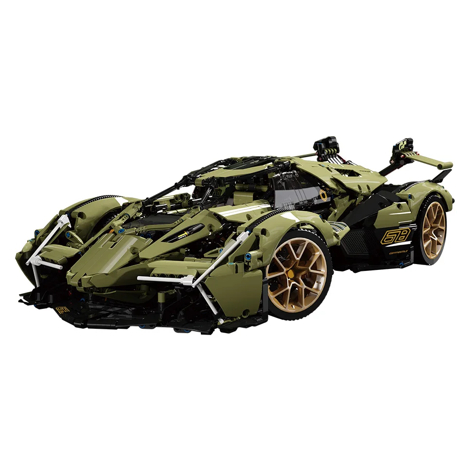 

MOYU Moc High-Tech Series V12 Green Concept Famous Sport Cars Building Blocks Creator Bricks Toys Children's Education Gifts
