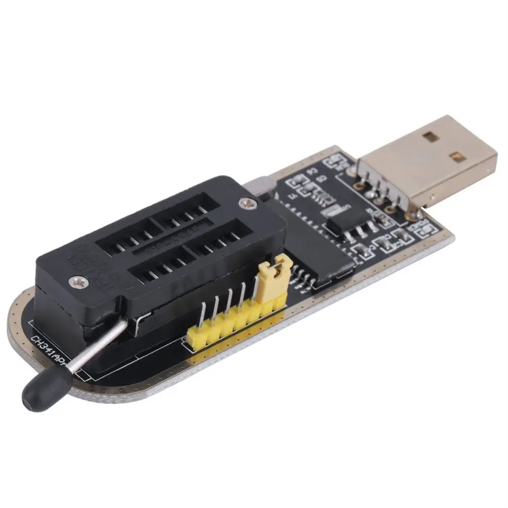 Программатор USB EEPROM черно желтый 25 серий SPI 24 записывающее устройство BIOS флэш