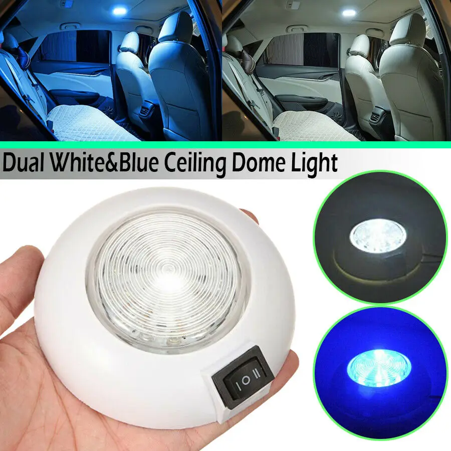 

1x12 в 3 Вт двухцветный светодиодный потолочный светильник для фургона, трейлера, кемпинга, фургона, дома на колесах, лодки, внутреннего освеще...