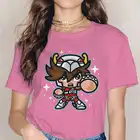 Футболка Saint Seiya с греческой мифологией для женщин и девушек, 5XL, ChibiSeiya, мягкая летняя футболка высокого качества, пушистая