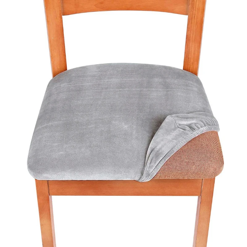 Бархатные Стрейчевые чехлы для сидений дешевые защитные стульев домашние 1/2/4/6