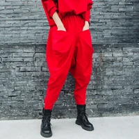 ladies harlan pants spring and autumn new hip hop street personality pocket fashion trend large size down pants