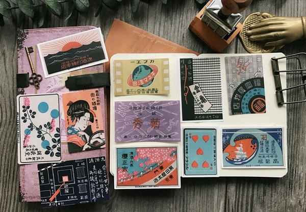 16 шт. Винтаж Японский Ukiyo Плакаты стикер набор для скрапбукинга альбом мусорный планировщик журнал Декор стикер s - Цвет: B