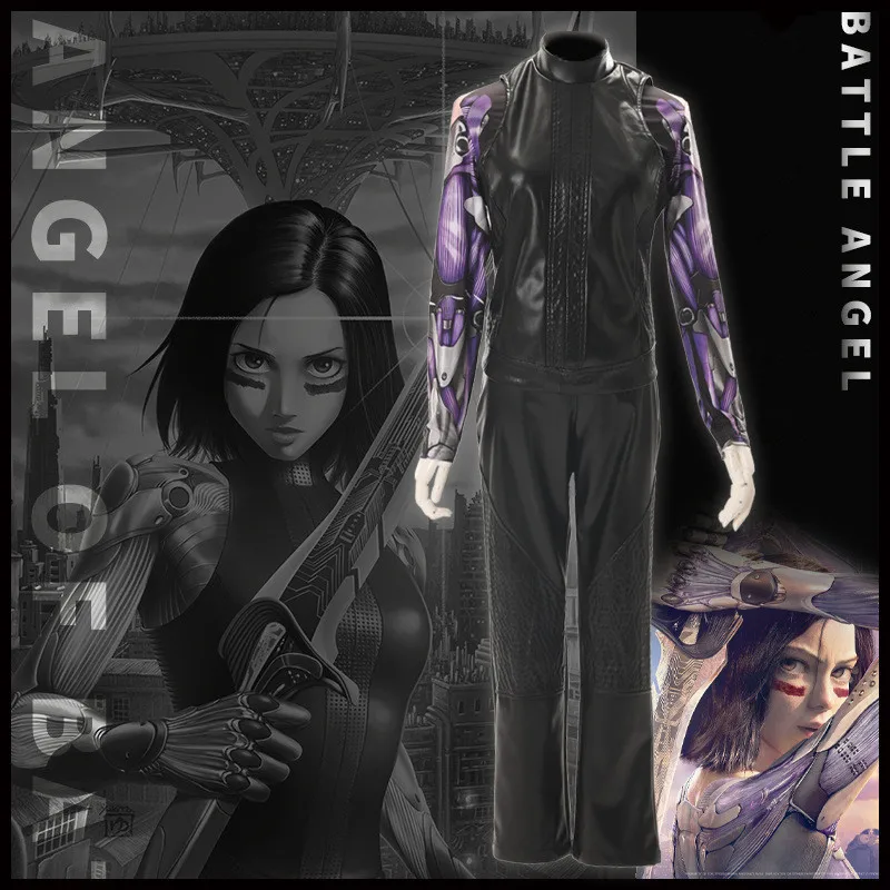 

Sci-fi Movies Alita: Battle Angel Cosplay Costume All-inclusive Tights Set Masquerade Party Props Christmas Present