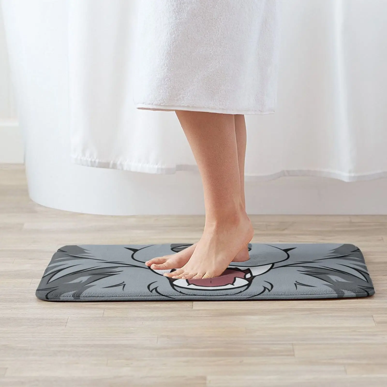 Серый Волк Maw Коврик коврик ковер Противоскользящий для входной двери в спальню