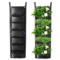 new design vertical hanging garden planter flower pots layout waterproof wall mount hanging flowerpot bag indoor outdoor use