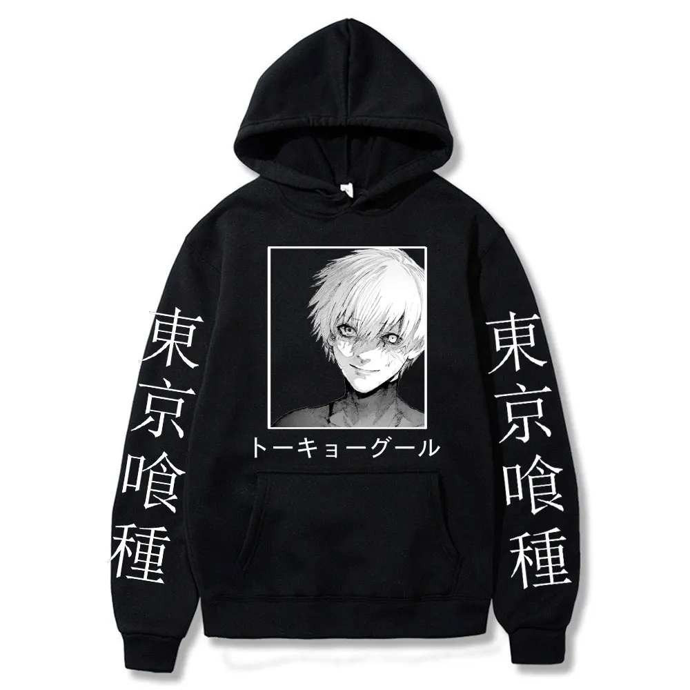 

Kawaii Tokyo Ghoul Anime Kaneki Ken Hoodies Tops Men Oversized Hip-hop Clothing Pullover Hoodie Women Casual Harajuku Sweatshirt