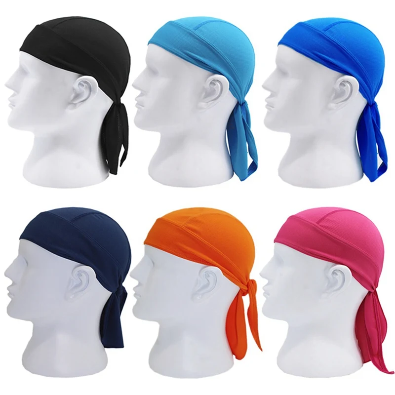 

Quick-Drying Sports CapOutdoor Riding Pirate Hat Headband Moisture Wicking Breathable Sunscreen Hood Pirate Scarf Small turban