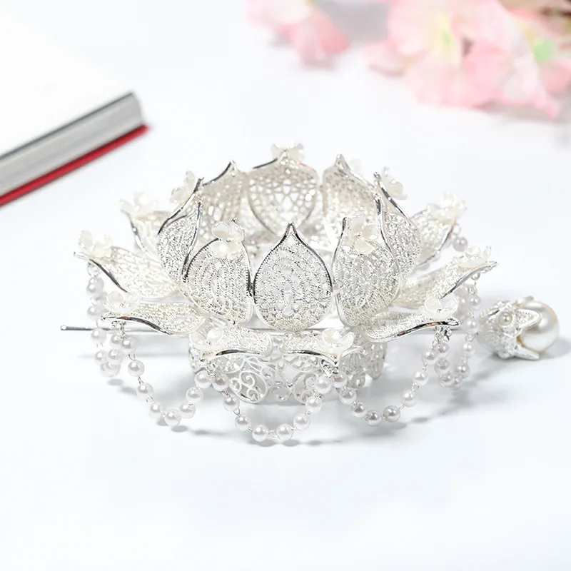 

Hanfu Accessories Hair Crown Hairpin Set Ancient Style Hair Accessories co