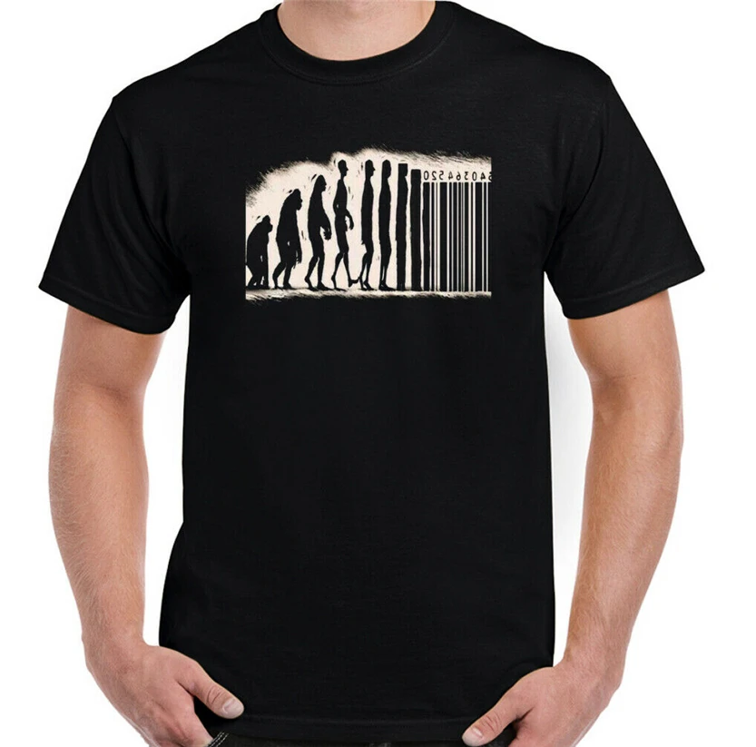 Barras Evolución Hombre Anti Capitalist Camiseta anarquia Anarquista Топ Футболка мужская женская рубашка |