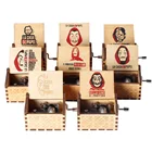 Новейшая цветная Музыкальная шкатулка с принтом бумажного дома, музыкальная шкатулка Bella Hello, Музыкальная шкатулка с рукояткой, украшение для шкатулки игрушек