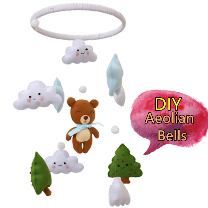 Ветряные колокольчики в виде милого медведя и лося украшения для детской кровати