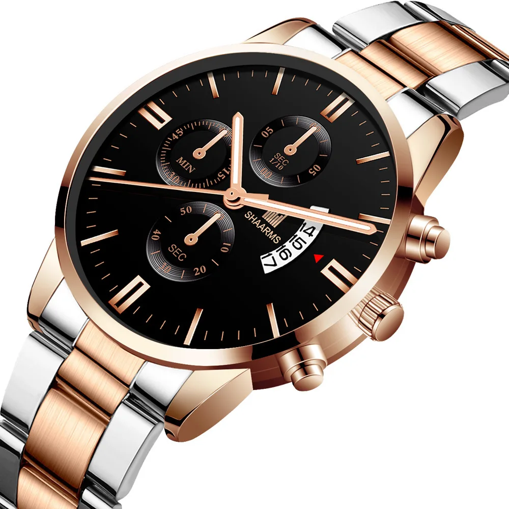 

Luxury Calendar Watches For Men Fashion Stainless Steel Military Quartz Watch Male Casual Wristwatch Clock Relogio Musculino Hot