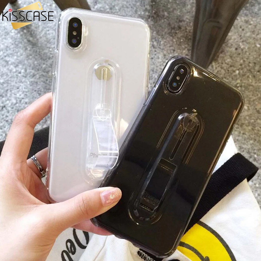 Прозрачный чехол KISSCASE с кольцом держателем для iPhone 7 8 6 X XR 6S 5 SE 11 11pro max 6Plus 11PRO