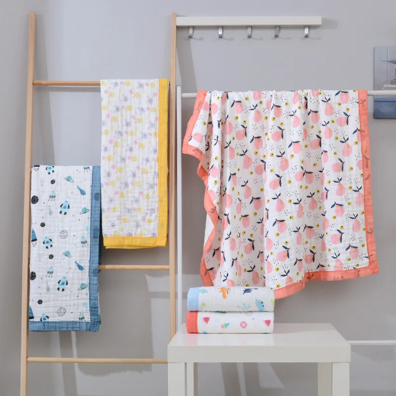 Новое Стильное 6 слойное одеяло из чистого хлопка INS Wind детское банное полотенце