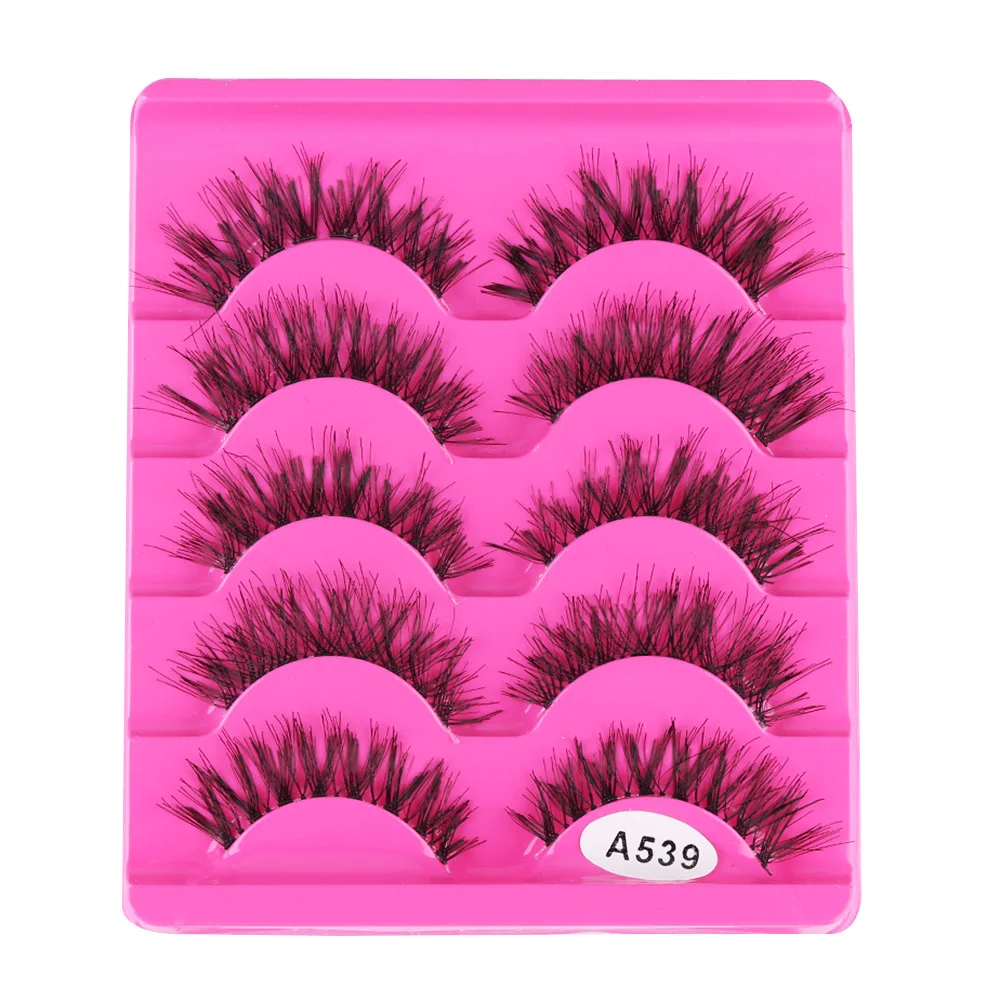 5 пар натуральные Длинные Накладные ресницы ручной работы Толстые женские модные