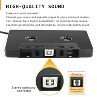 3 5mm four channel anti tangled mini abs stereo cassette adapter car audio