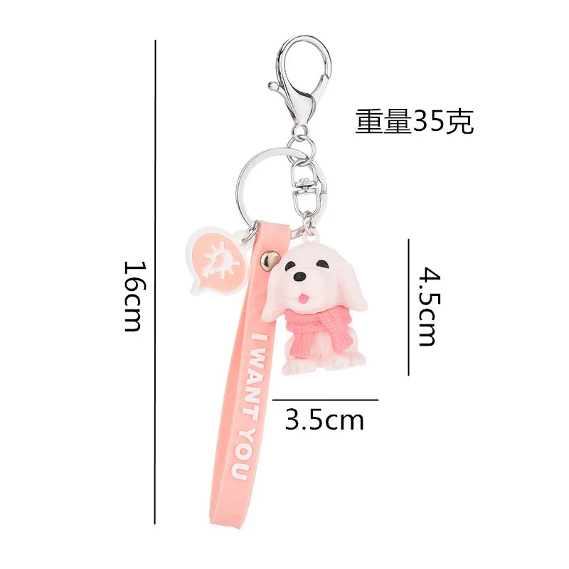 

2020 Keychains Fashion Jewelry Dog lovers Dachshund Key Chains bag Charm Animal Car Keyrings Best Gift for Men Women