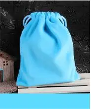 Sea blue 20 шт./лот, 9,5x12, 10x15, 13x17 см, многоцветные, полиэфирные, мягкие, бархатные, на шнурке, подарочные пакеты для ювелирных изделий, рождественские упаковочные сумки - Цвет: Sea blue