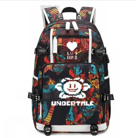 17 Рюкзак UNDERTALE Косплей Аниме Оксфорд сумка Школьный дорожные сумки - Цвет: 17