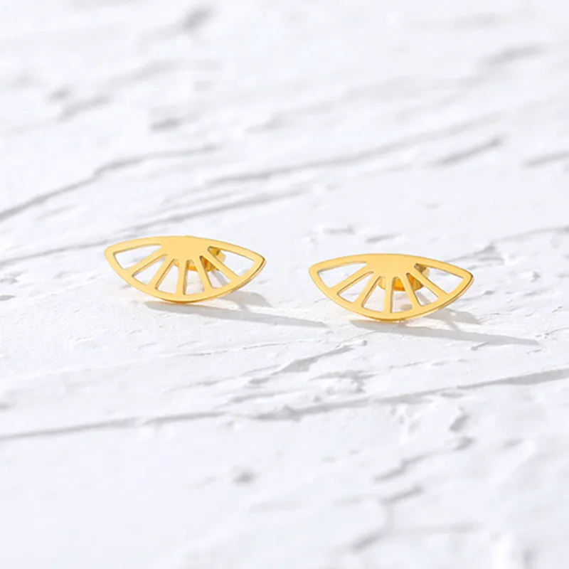 Модные серьги для женщин 2021 геометрический круглый зажим из нержавеющей стали на