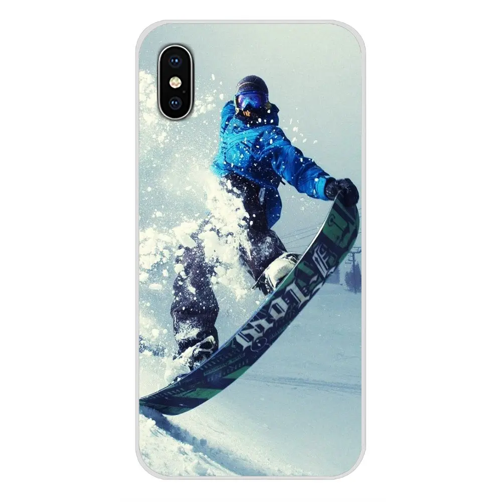 Прозрачный чехол из ТПУ для Apple iPhone X XR XS 11Pro MAX 4S 5S 5C SE 6 S 7 8 Plus ipod touch 5 Snow Or Die Ski Snowboard |