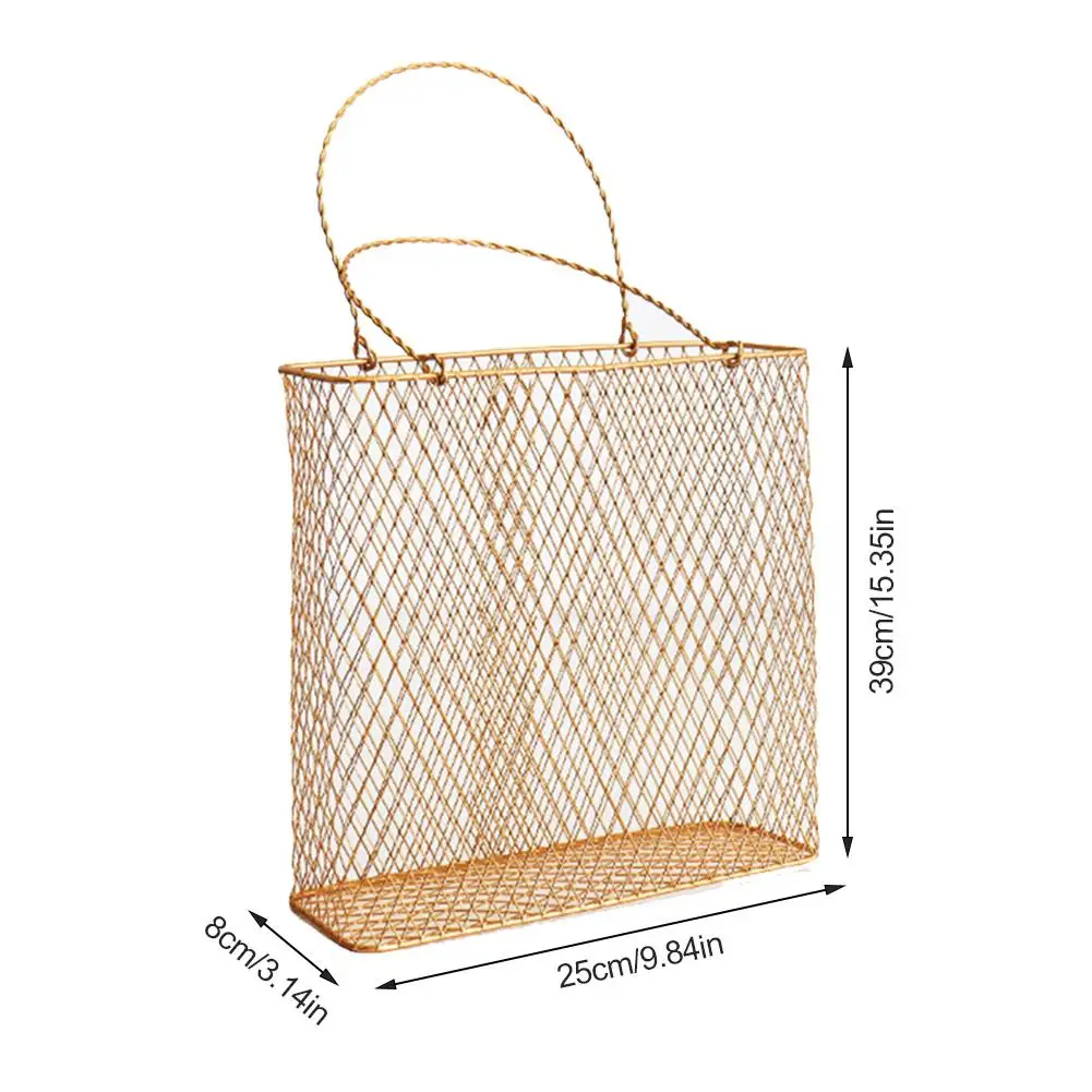 Новая высококачественная корзина для хранения кованого железа в винтажном стиле