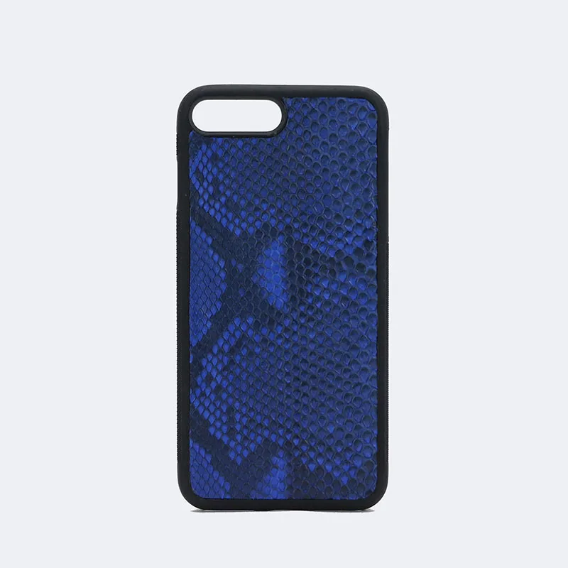 Новое поступление, роскошный кожаный мужской чехол для кредитных карт из змеиной кожи питона, для девушек и женщин, с 4 отделениями для карт - Цвет: blue phone case