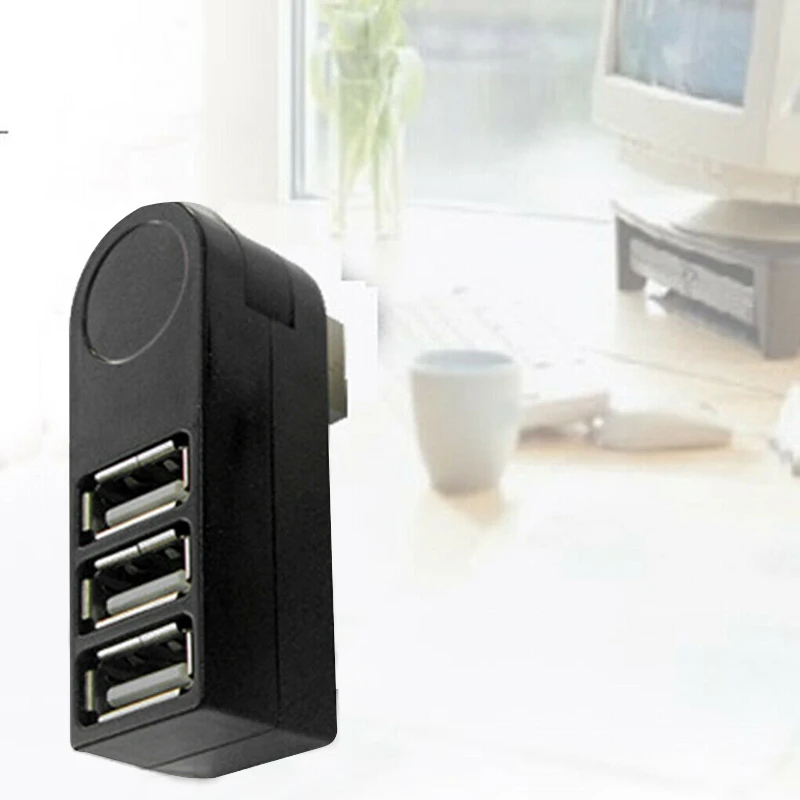 Портативный 3 порта USB 2 0 концентратор Мини 270 Поворотный сплиттер ноутбук ПК