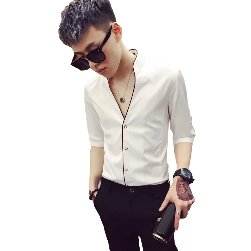 Мужская Летняя Облегающая рубашка с цветочным рисунком модель 2020 года | одежда