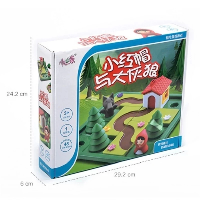 

Little Red Riding Hood Smart IQ Challenge Board Games Puzzle Toys For Children Family With English Solution Speelgoed Brinquedo