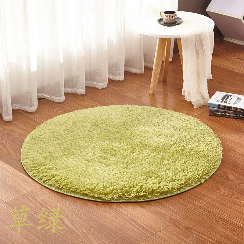 

2020 Soft Plush Round Solid Carpet Multifunctional White Fluffy Living Room Carpets Door Mat Yoga Mat Seat Cushion Bedroom Mats