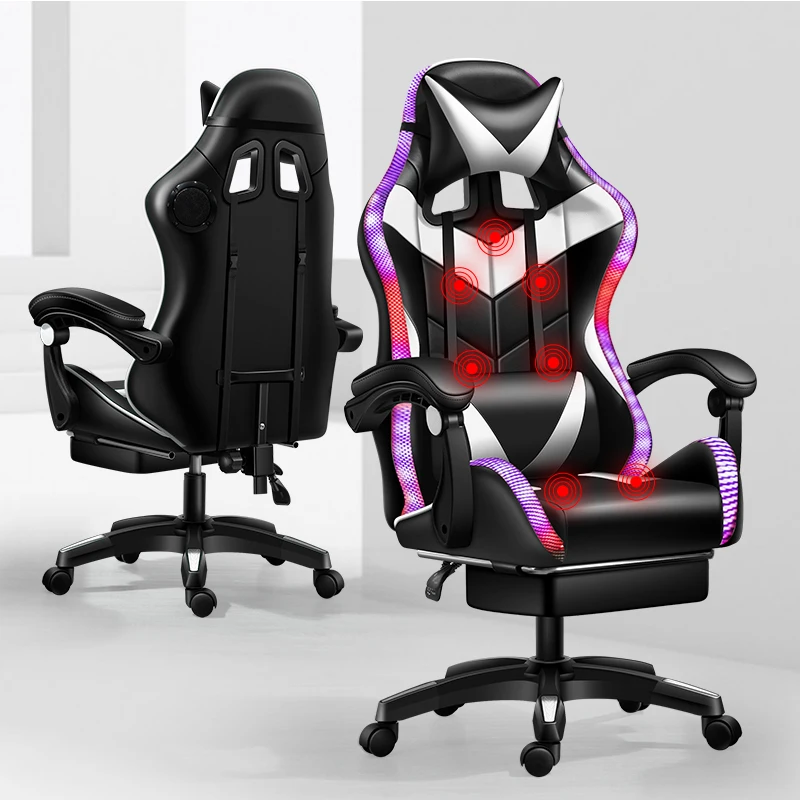 Free shipping America Customizable RBG Cheap adjustable height rotatable advanced computer silla gaming chair for gamer