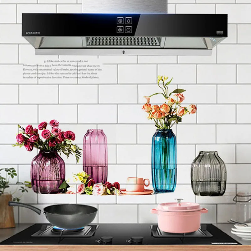 Водостойкие настенные наклейки для кухни и домашнего декора от загрязнения