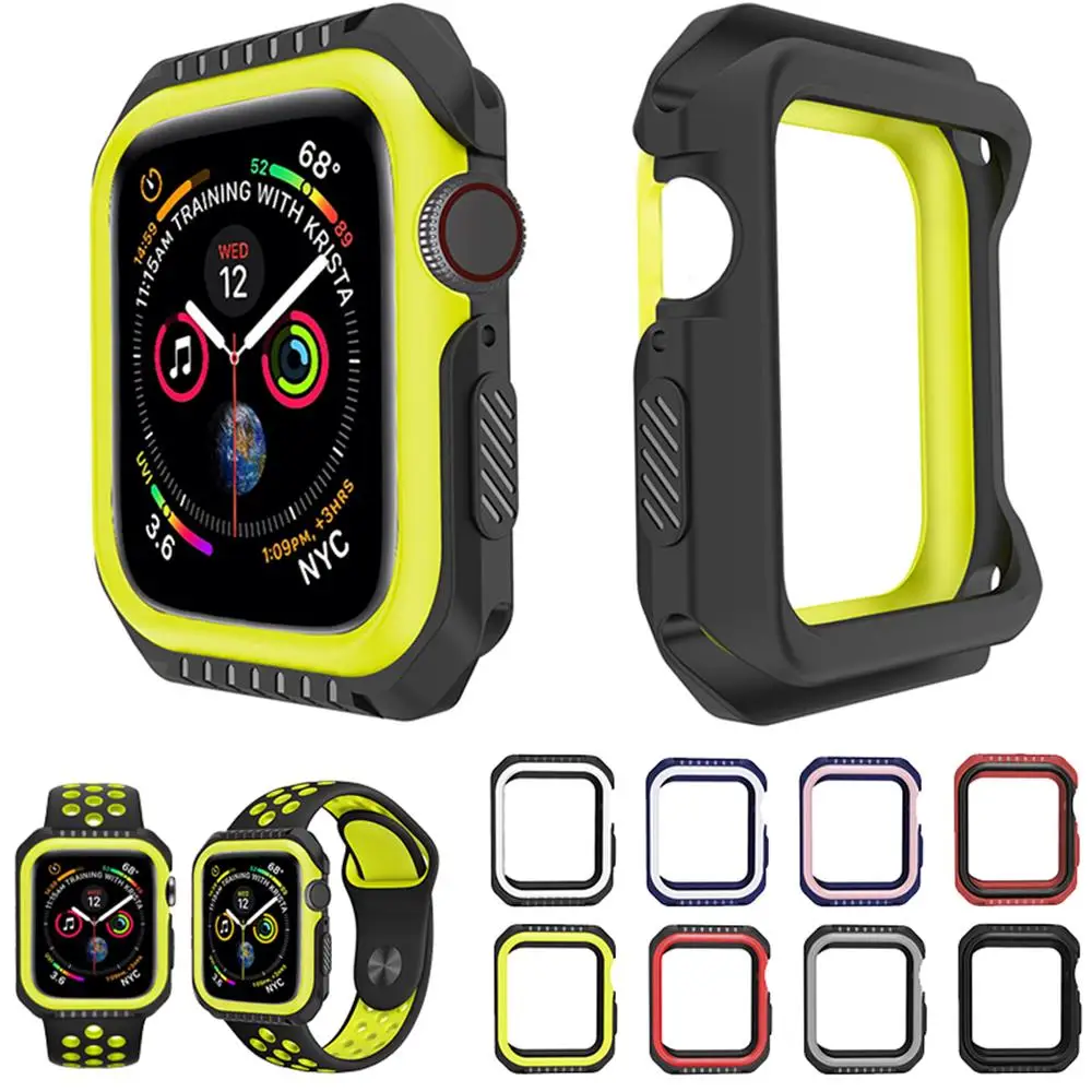 Duoteng PC + ТПУ защитный чехол для Apple Watch 3 2 1 38 мм 42 рамка полный iWatch 4 5 40 44