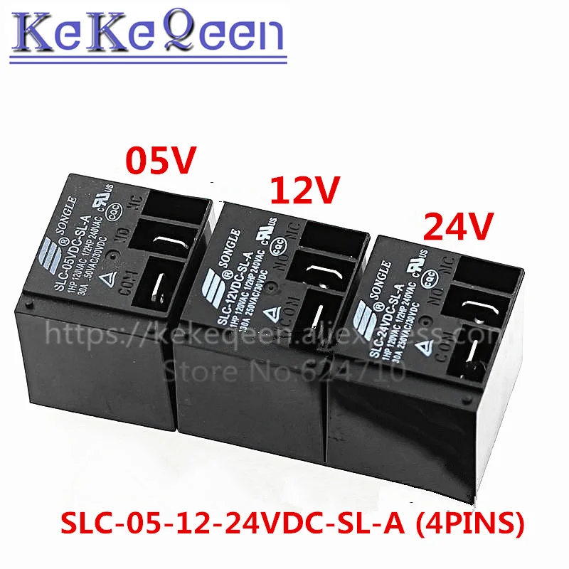 Реле SLC-05VDC-SL-A SLC-12VDC-SL-A SLC-24VDC-SL-A 5 В 12 24 30 А 4 контакта DIP-4 T91 группа нормально
