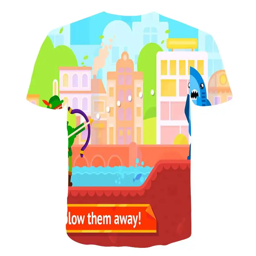 

New 3D Printed t shirt Game Cartoons T-shirt Short Sleeve Kids Boys Girls Casual Tops Tees Toddler Children's Clothing 4T-14T