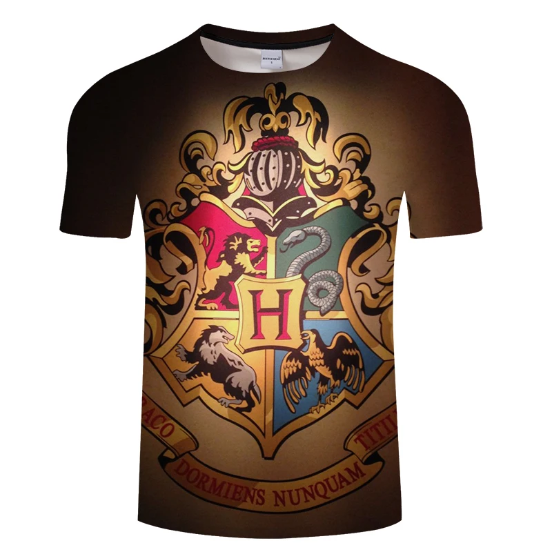 Новая мужская футболка с принтом Hogwarts Homme летняя коротким рукавом для мужчин
