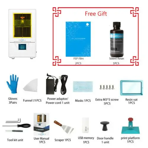 PhotonS500ml2Fep ANYCUBIC 3d принтер фотон-с lcd Модернизированный УФ модуль 405nm матрица УФ светильник двойной Z оси SLA 3d принтер фотоны размера плюс - Цвет: PhotonS500ml2Fep