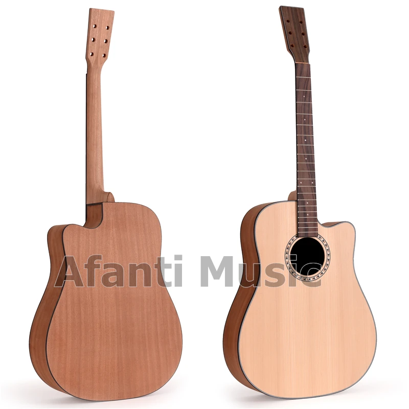 

41 Inch Acoustic Guitar Kit / Solid Spruce Top / Sapele Back and Sides/ DIY Acoustic Guitar (AFA-957)