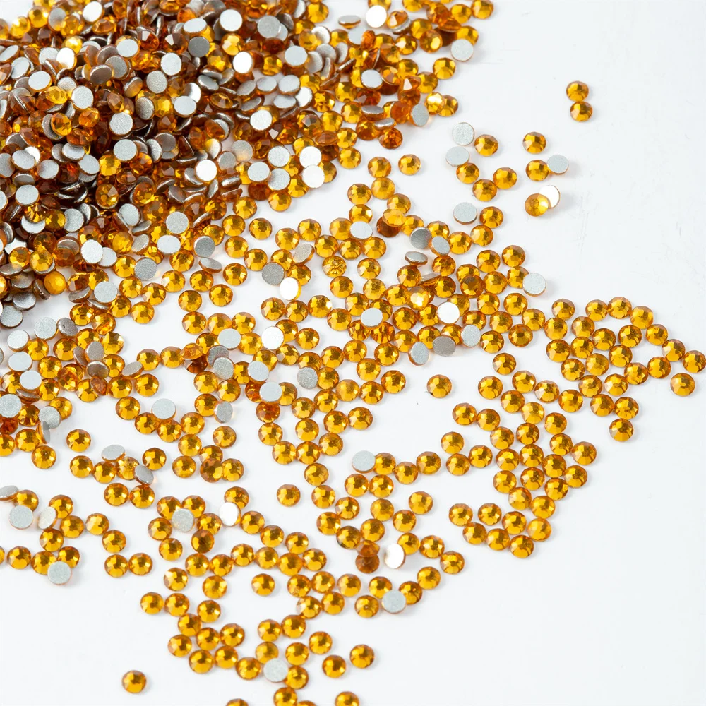 

Golden SS3-SS30 Non Hot Fix Rhinstone Glitters Strass Glass Crystal and Stones Nail art Rhinestone for Nails FC177