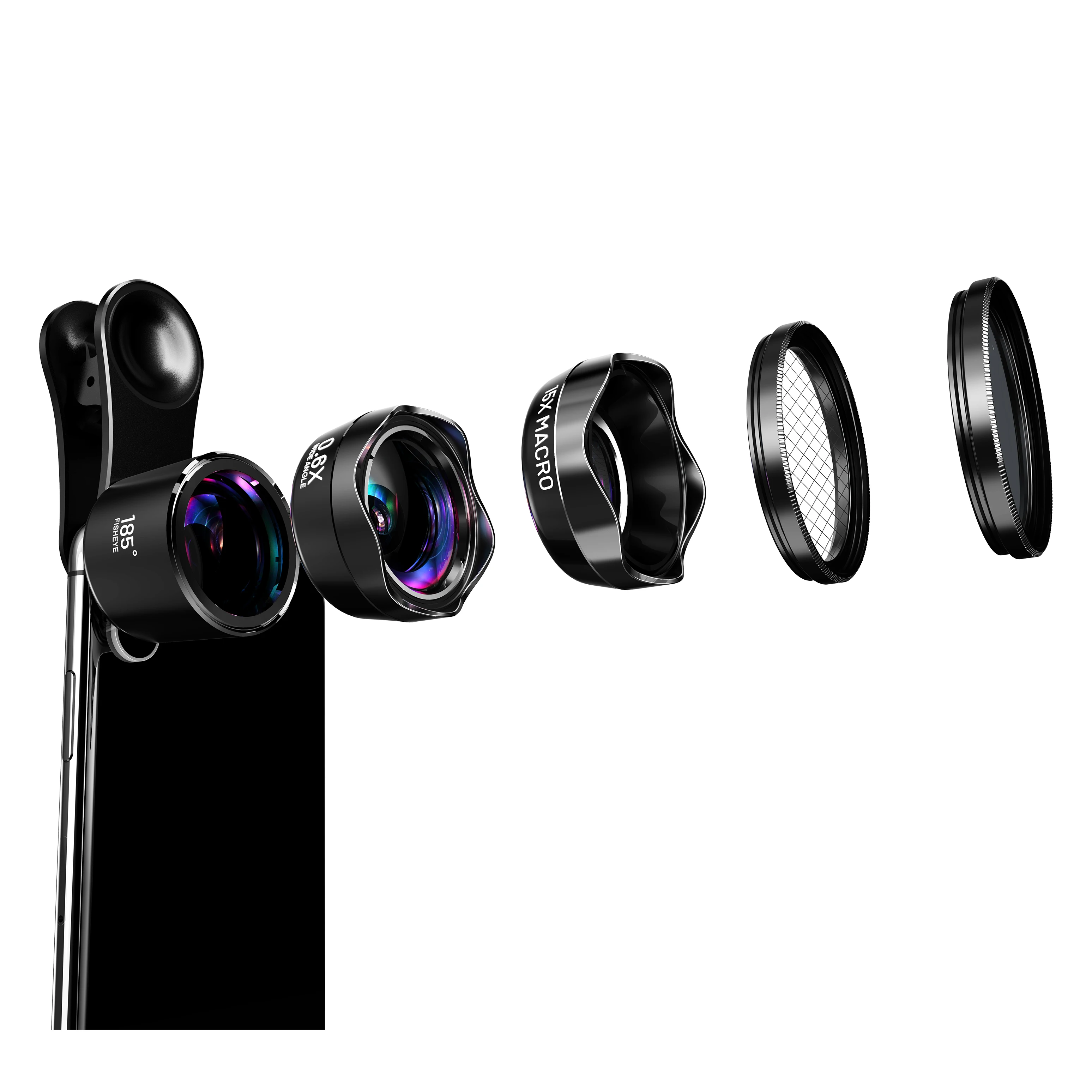

LIEQI 5 in 1 Fisheye Phone Camera Lens With Universal Clip