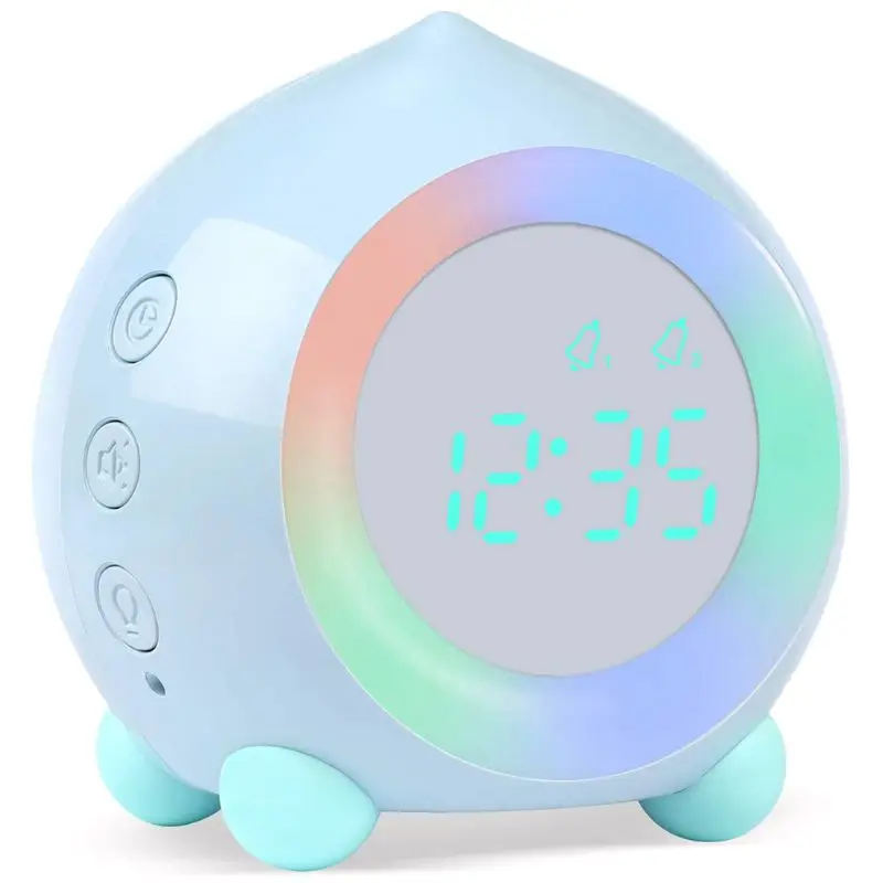 Детский цифровой будильник симулятор восхода и светодиодный ночсветильник для