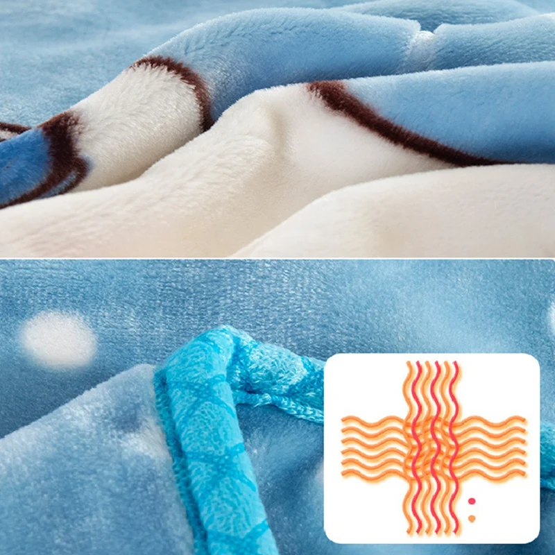 

Double Thicken Embossed Blanket Polar Bear Cartoon Baby Blanket Raschel Super Soft Baby Blanket 100X130CM