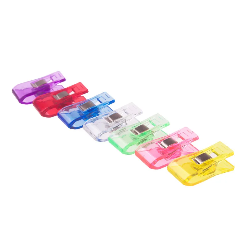 

10pcs Multicolor Round plastic Clamp Paper Bookmark Clips Memo Clip Student School Office Supplies