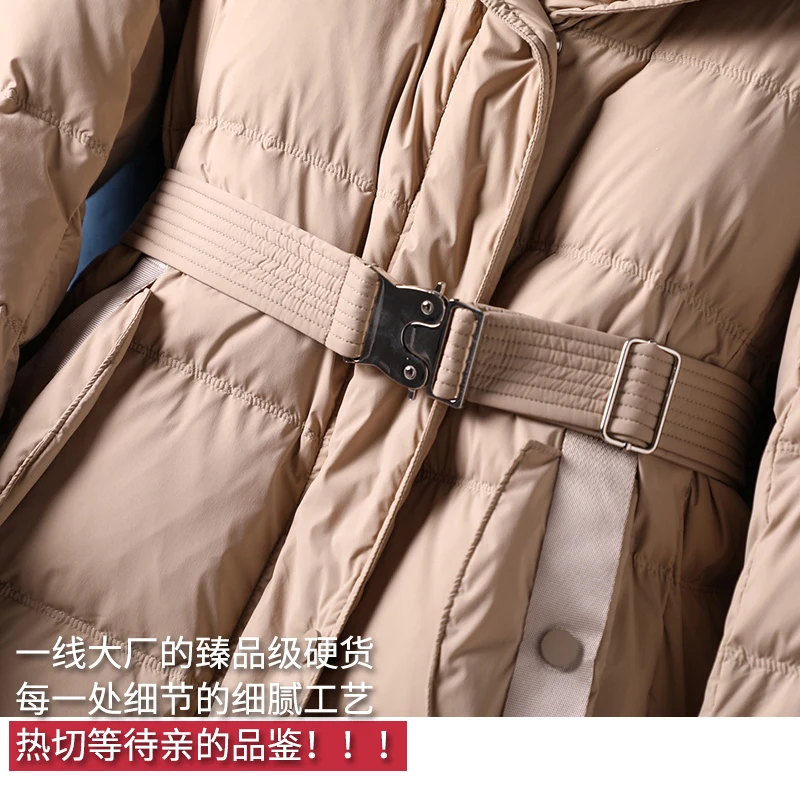 90% High Parkas Quality Woman White Duck Down Women's Warm Slim Hooded 2021 Winter New Women Jacket Coats