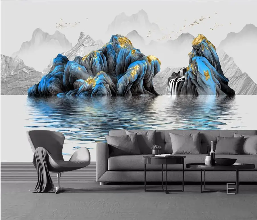 WDBH 3d фото обои на заказ роспись китайский современный светильник Роскошные