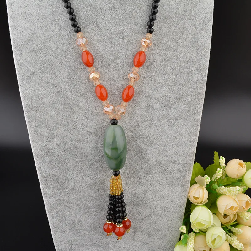 Женское длинное ожерелье с кисточками в стиле ретро этнический изящный Джокер