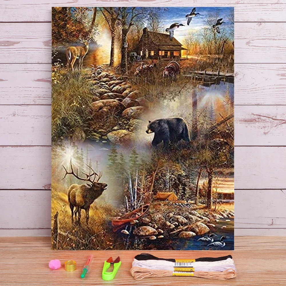 

Набор для вышивки крестиком 11CT с изображением природного ландшафта