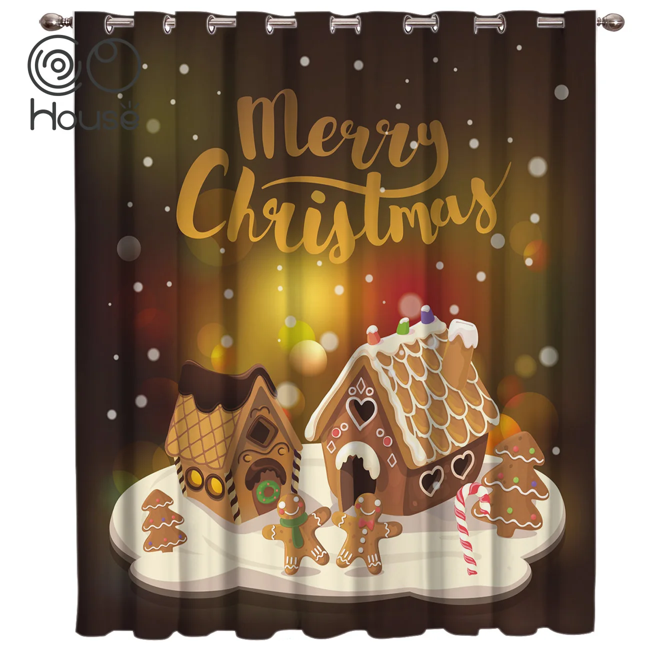 COCOHouse Merry Christmas занавески для комнаты большие окна ванной улицы цветочные